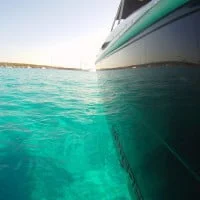 Aguas de Formentera desde el barco