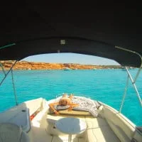 Calas de Formentera desde el barco