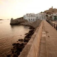Paisaje Ibiza al atardecer